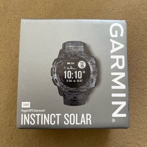 Price is FIRM-Garmin Instinct Solar rugged GPS smartwatch